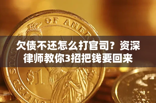 武汉欠债不还怎么打官司？资深律师教你3招把钱要回来