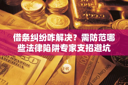 武汉借条纠纷咋解决？需防范哪些法律陷阱专家支招避坑