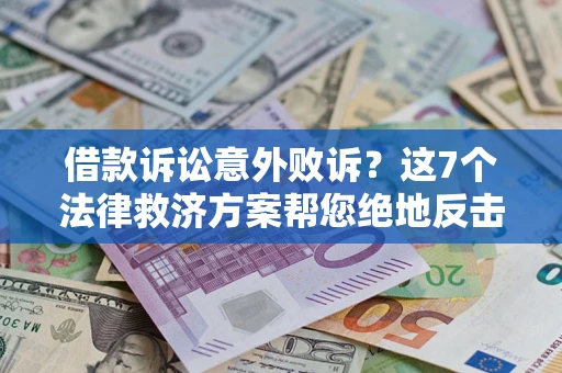 武汉借款诉讼意外败诉？这7个法律救济方案帮您绝地反击！
