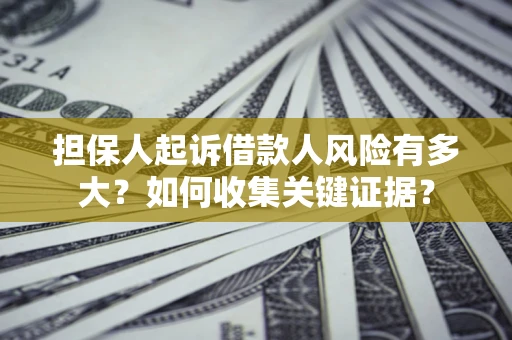 武汉担保人起诉借款人风险有多大？如何收集关键证据？