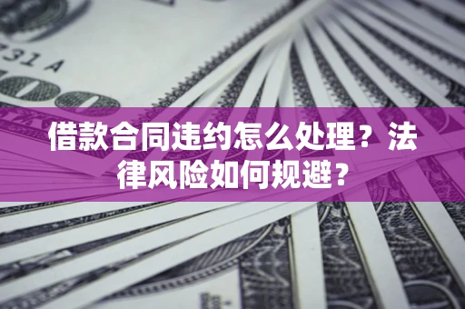 武汉借款合同违约怎么处理？法律风险如何规避？