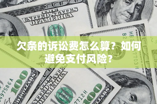 武汉欠条的诉讼费怎么算？如何避免支付风险？