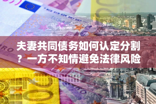 武汉夫妻共同债务如何认定分割？一方不知情避免法律风险必看！